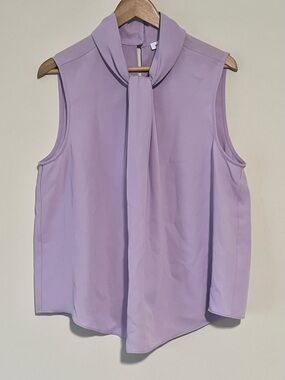 Kasper Lavender Tie-Neck Sleeveless Camisole